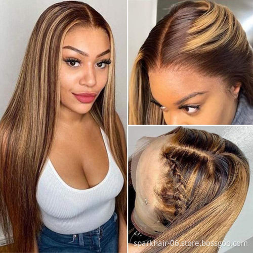 Pre Plucked Cheap Wholesale Premium Human Hair 360 Virgin 13X6 Blonde Transparent Thin Hd Full Swiss Film Lace Front Frontal Wig